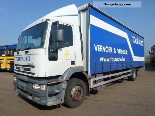 2000 Iveco  Eurotech 190 E 24 borden met schuifzeilen Truck over 7.5t Stake body and tarpaulin photo