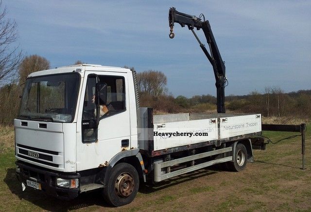 1992 Iveco  80 E 15 with crane HIAB 045 crane truck crane Van or truck up to 7.5t Truck-mounted crane photo