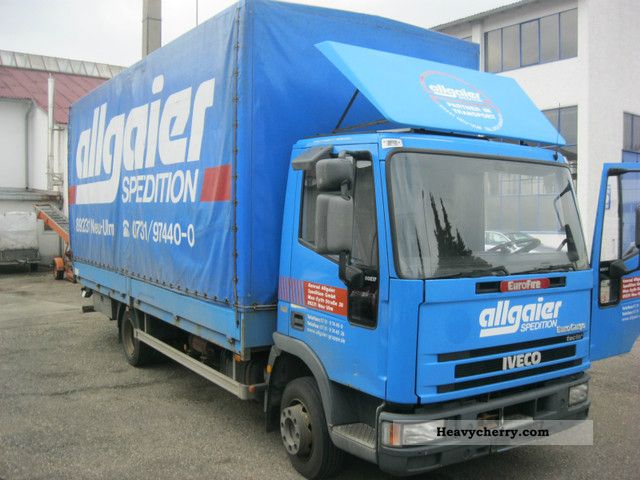 2002 Iveco  ML 80 6 m E flatbed tarp 1.Hand Tüv 1/2013 Van or truck up to 7.5t Stake body and tarpaulin photo