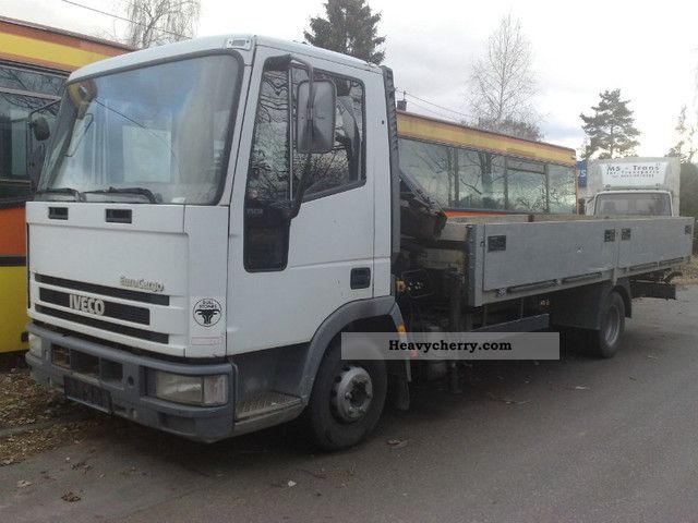 1993 Iveco  75 E 14 with crane Van or truck up to 7.5t Truck-mounted crane photo