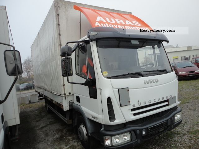 2004 Iveco  75 E 17P trunk / platform LBW, climate, air suspension Truck over 7.5t Stake body and tarpaulin photo