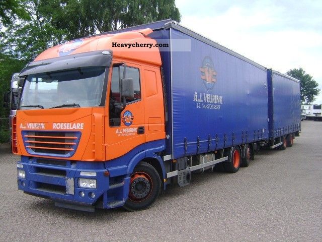 2005 Iveco  Stralis 430 6x2 Truck over 7.5t Stake body and tarpaulin photo
