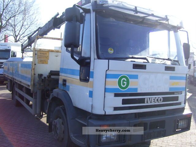 2002 Iveco  120E18 Tector with Hiab Kran102 Truck over 7.5t Stake body photo