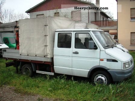 1992 Iveco  Daily 2Cab.7posti 35.8 + Gru post. Van or truck up to 7.5t Stake body and tarpaulin photo