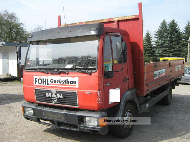1996 MAN  8224 L 2000 Flatbed Long Wheelbase Van or truck up to 7.5t Stake body photo