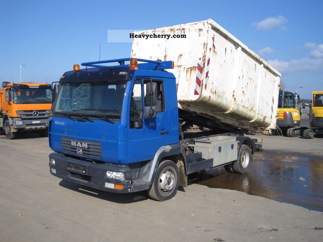 2001 MAN  8224 +7 dispenser container Van or truck up to 7.5t Roll-off tipper photo
