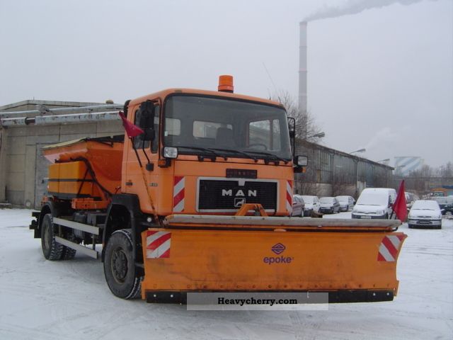 1993 MAN  19 272 winter service with spreader plate and slide Truck over 7.5t Stake body photo