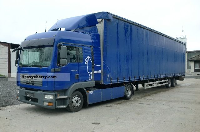 2007 MAN  TGL 10 240 + 2AchserAuflieger toll-free switching E4 Semi-trailer truck Volume trailer photo