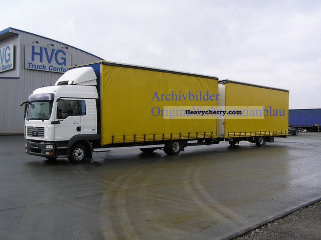 2009 MAN  TGL02 to 11.99. Toll killer 120 cubic meters Articulated Truck over 7.5t Stake body and tarpaulin photo