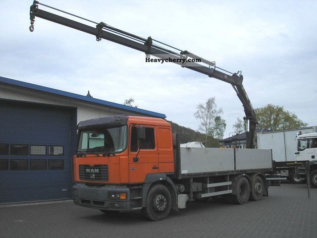 2000 MAN  26.414 6x2 Lorry with crane Truck over 7.5t Stake body photo