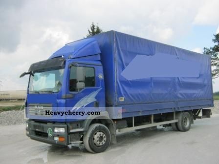 2008 MAN  TGM 12.240 4X2, Manual Truck over 7.5t Stake body and tarpaulin photo