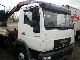 2002 MAN  LE180C tipper / crane Van or truck up to 7.5t Three-sided Tipper photo 1