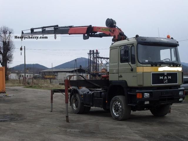 1995 MAN  19 422 4x4 HDS RESOR PK 17500C Semi-trailer truck Volume trailer photo
