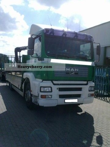 2001 MAN  TGA 26.360 flatbed with crane Truck over 7.5t Stake body photo