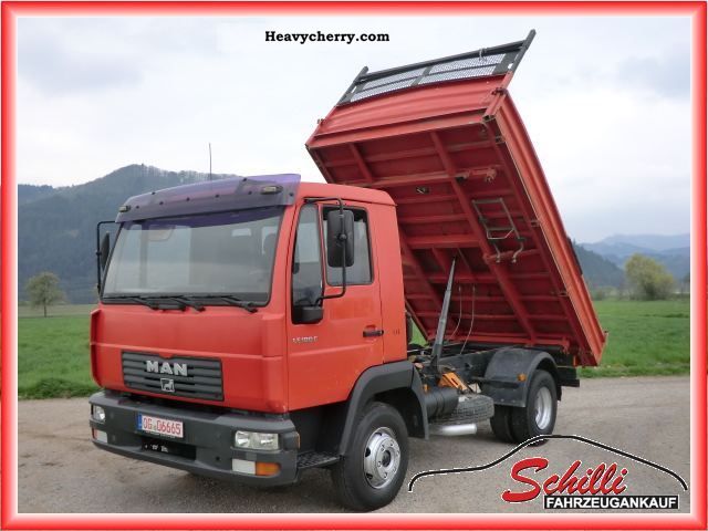 2002 MAN  LE180C 3-way tipper cruise diff lock * TOP * Van or truck up to 7.5t Three-sided Tipper photo