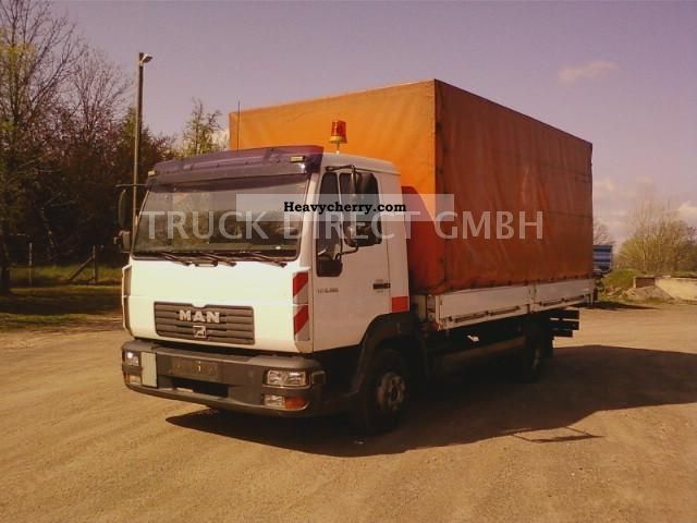 2003 MAN  8-180 flatbed tarp original 270TKM Van or truck up to 7.5t Stake body and tarpaulin photo