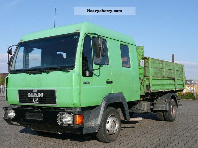 1998 MAN  DoKa 8163 3-way dump only 165 TKM Van or truck up to 7.5t Three-sided Tipper photo