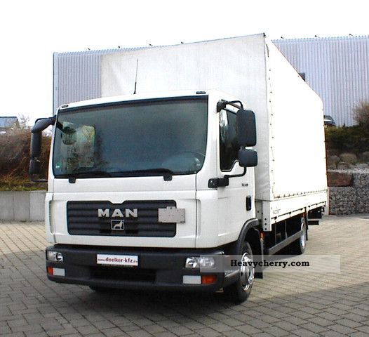 2009 MAN  TGL 8.180 BL rear axle air suspension AHK EURO 4 Van or truck up to 7.5t Stake body and tarpaulin photo