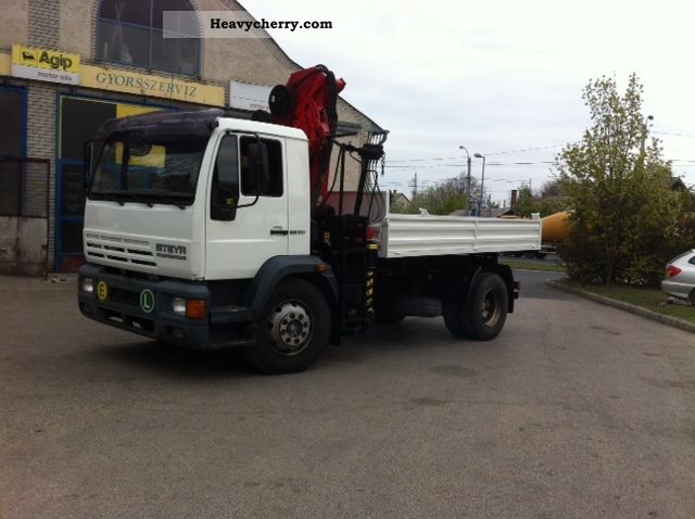 1998 MAN  12 224 + steyr truck crane Truck over 7.5t Tipper photo