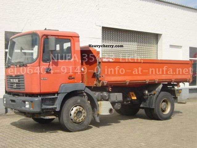 2000 MAN  19 414 Truck over 7.5t Three-sided Tipper photo