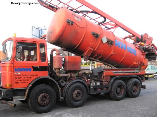 1986 MAN  ADR 30 331 8x4 stainless suction Spülkombi water truck Truck over 7.5t Vacuum and pressure vehicle photo