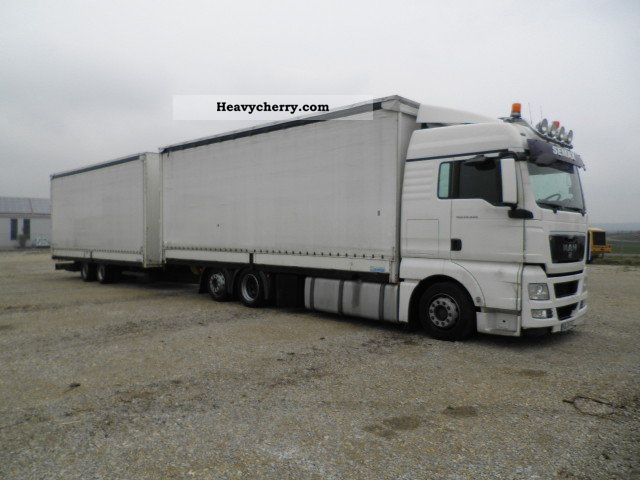 2008 MAN  TGA 24 440 6x2 LL U-XLX Articulated by charging Truck over 7.5t Stake body and tarpaulin photo