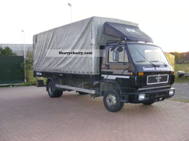 1991 MAN  8150 Van or truck up to 7.5t Stake body and tarpaulin photo
