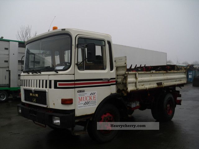 1988 MAN  14 170 Truck over 7.5t Three-sided Tipper photo
