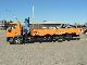 2001 MAN  12 220 4X2 flatbed with 9 meters MKG crane Truck over 7.5t Stake body photo 1