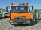 2001 MAN  12 220 4X2 flatbed with 9 meters MKG crane Truck over 7.5t Stake body photo 6