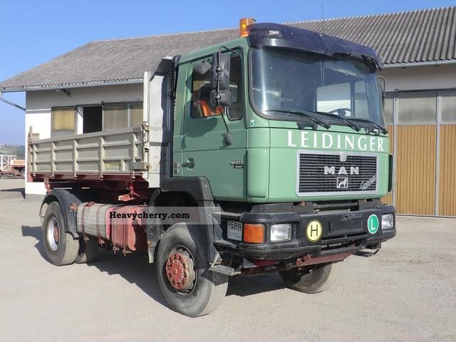 1990 MAN  19 272 4x4 3seitenkipper Truck over 7.5t Tipper photo