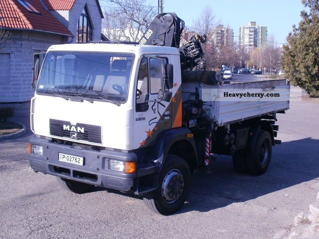 2000 MAN  18 224 wheel dump truck crane Truck over 7.5t Tipper photo