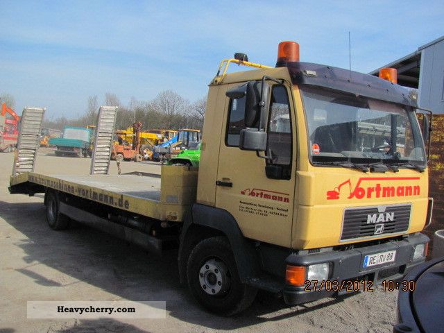 1999 MAN  12 220 Construction transporter Truck over 7.5t Stake body photo