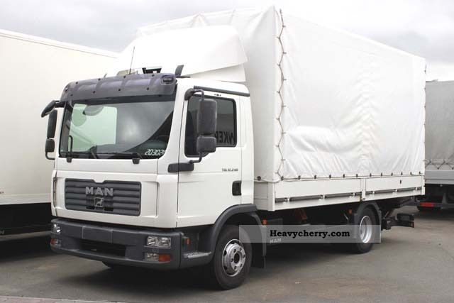 2008 MAN  TGL 12 240, 5.2 m + LBW, air susp, € 4 Truck over 7.5t Stake body and tarpaulin photo