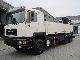 1993 MAN  F90 26 272 HDS with HIAB 205 Truck over 7.5t Stake body photo 6
