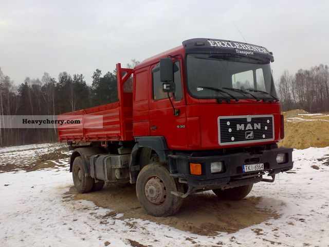 1996 MAN  19 343 F2000 4x4 3xKIPPER Truck over 7.5t Tipper photo
