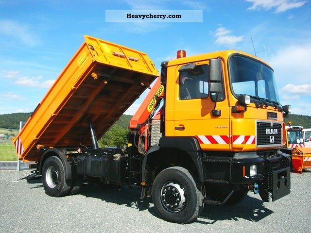 2002 MAN  FE 310A 4x4 / WINTER SERVICE / E3 + G1 / CRANE RADIO Truck over 7.5t Tipper photo
