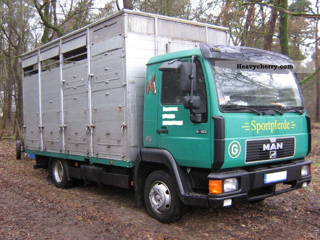 1998 MAN  8163 Van or truck up to 7.5t Cattle truck photo