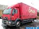 MAN  LC 14 255 tail lift 1.5 t 2004 Stake body and tarpaulin photo