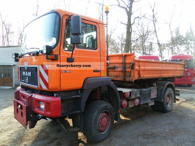 2000 MAN  19 364 AK with local hydraulic Truck over 7.5t Three-sided Tipper photo