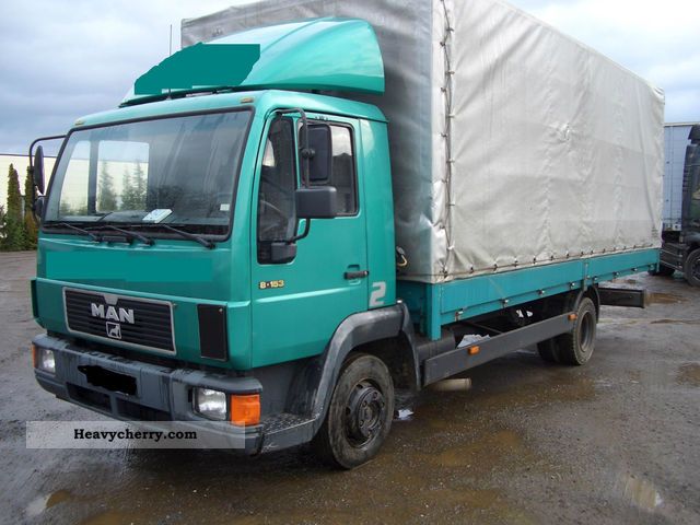 1995 MAN  8154 L 2000 Van or truck up to 7.5t Stake body and tarpaulin photo