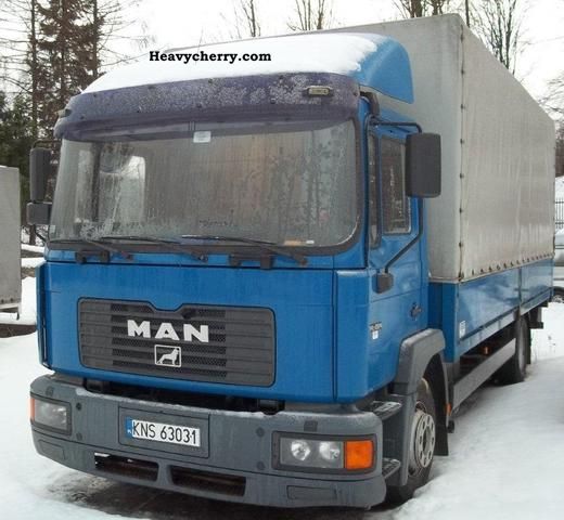 2000 MAN  14 224 Truck over 7.5t Stake body and tarpaulin photo