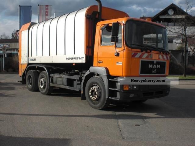 1998 MAN  26 293 Faun Rotopress Zoeller combination with bulk Truck over 7.5t Refuse truck photo