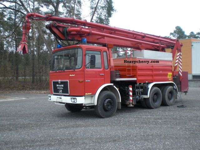 1979 MAN  DF 26 240 6x4 fire extinguishing arm LA 300 ULF Truck over 7.5t Concrete Pump photo