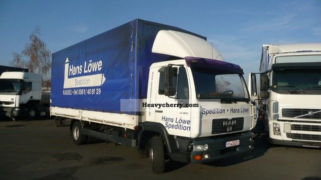2002 MAN  L2000 8180 HA-air, hitch, engine overhauled Van or truck up to 7.5t Stake body and tarpaulin photo