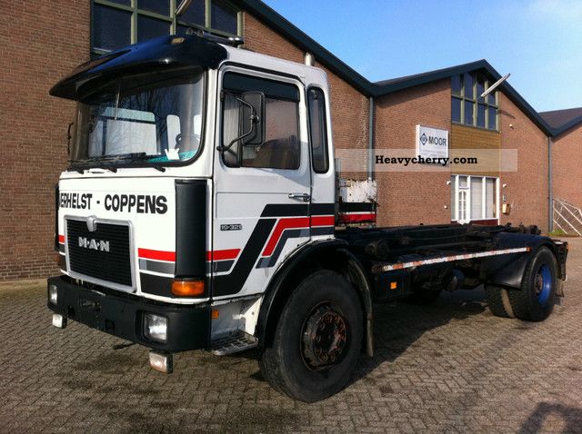 1987 MAN  19 321 6 Cylinder Turbo SHEET Truck over 7.5t Roll-off tipper photo
