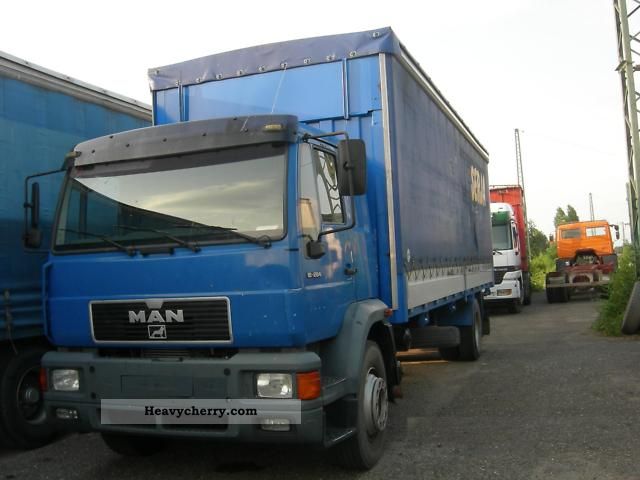 2000 MAN  18 284 Truck over 7.5t Stake body and tarpaulin photo