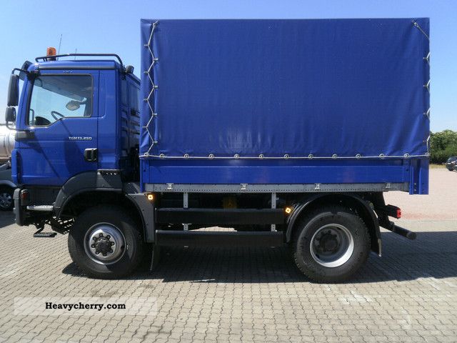 2009 MAN  TGM 13.250 4x4 BL LIKE NEW! TOPZUSTAND! Van or truck up to 7.5t Stake body and tarpaulin photo
