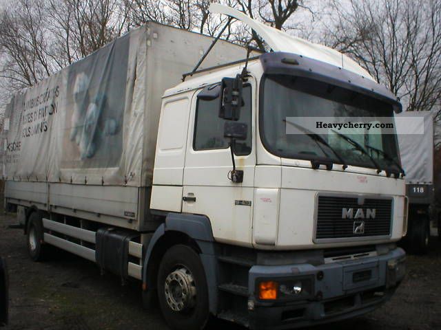 1997 MAN  19 403 PLANE hoops Truck over 7.5t Stake body and tarpaulin photo