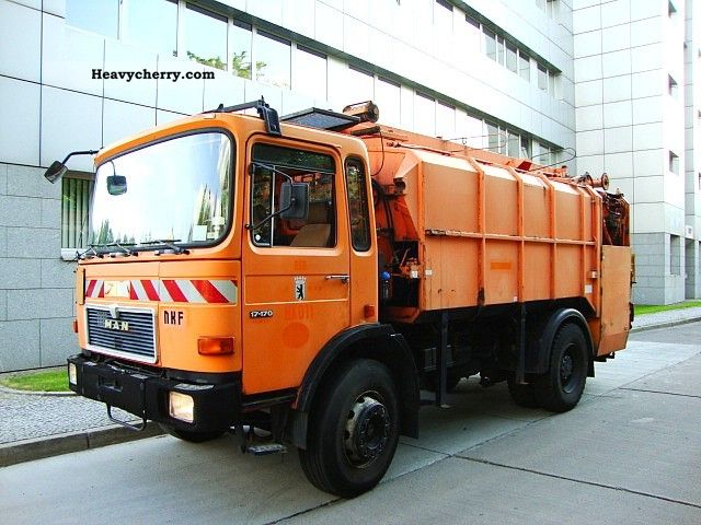 1989 MAN  17 170 FLK / BL garbage truck garbage 11m ³ Combined Bulk Truck over 7.5t Refuse truck photo